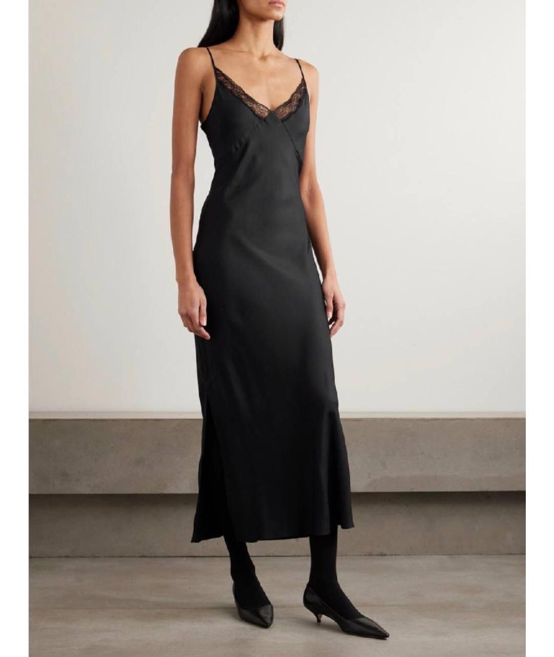 THE ROW Черное шелковое вечернее платье, фото 3