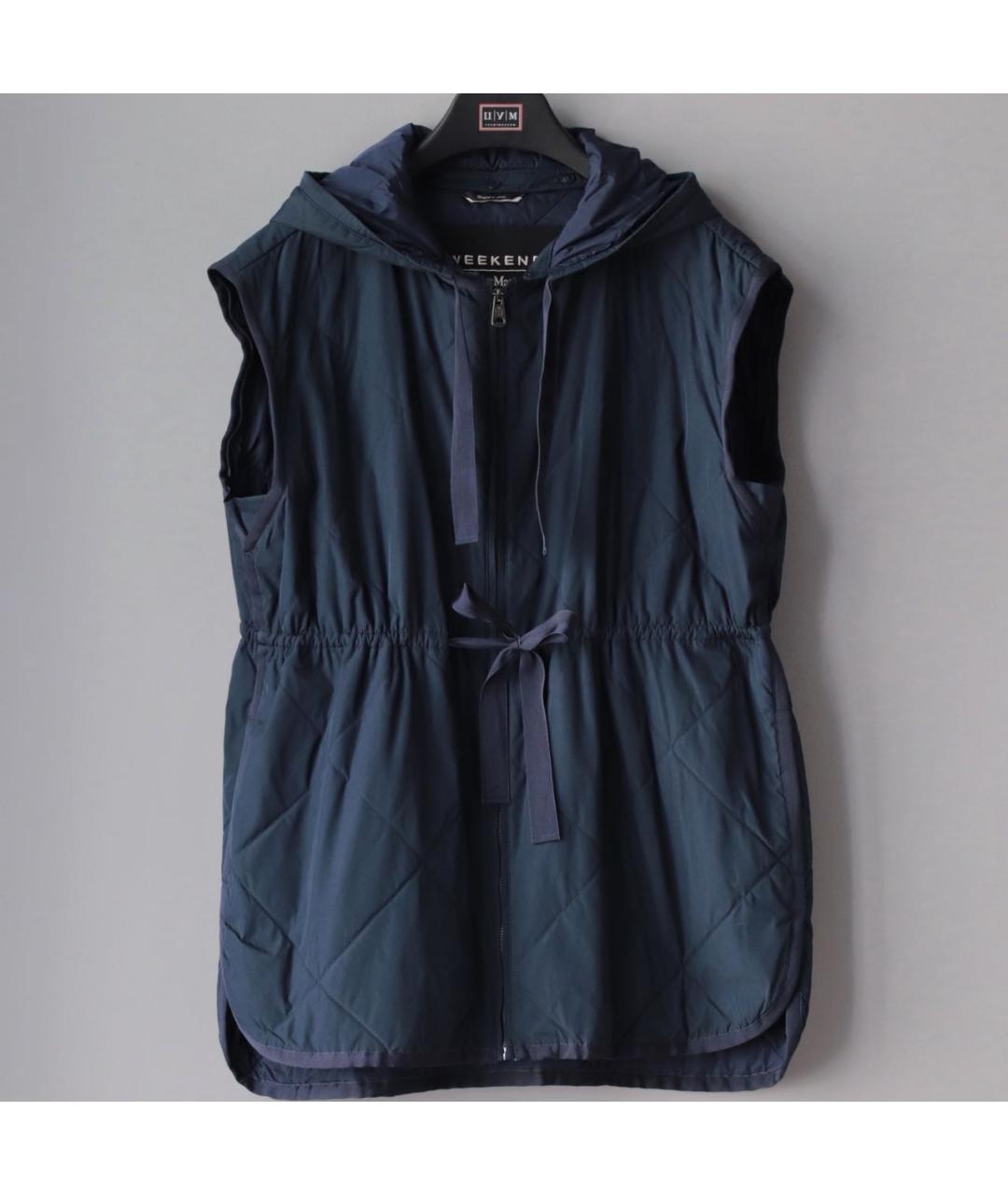 WEEKEND MAX MARA Синяя полиэстеровая куртка, фото 4