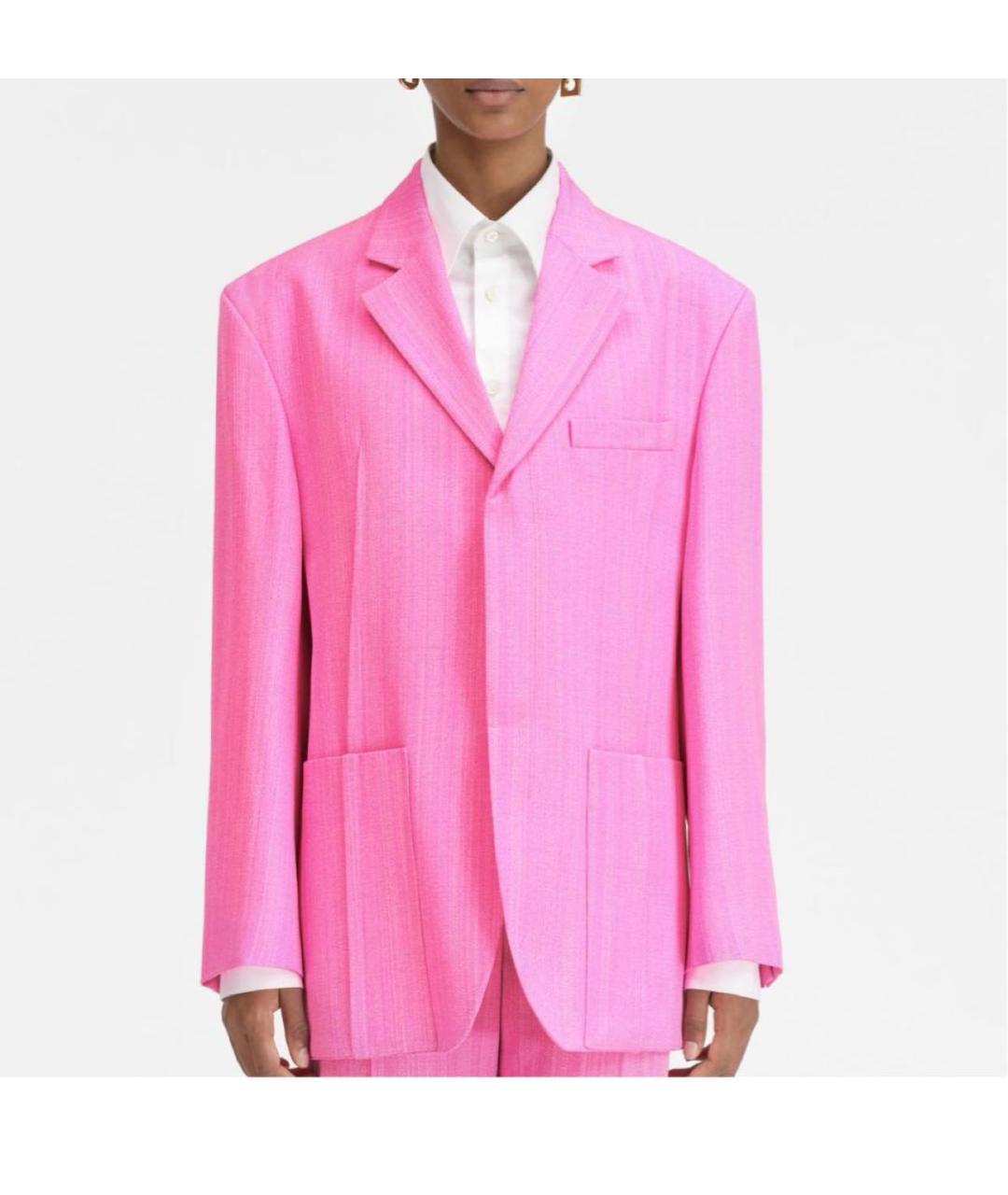 JACQUEMUS Фуксия вискозный жакет/пиджак, фото 4