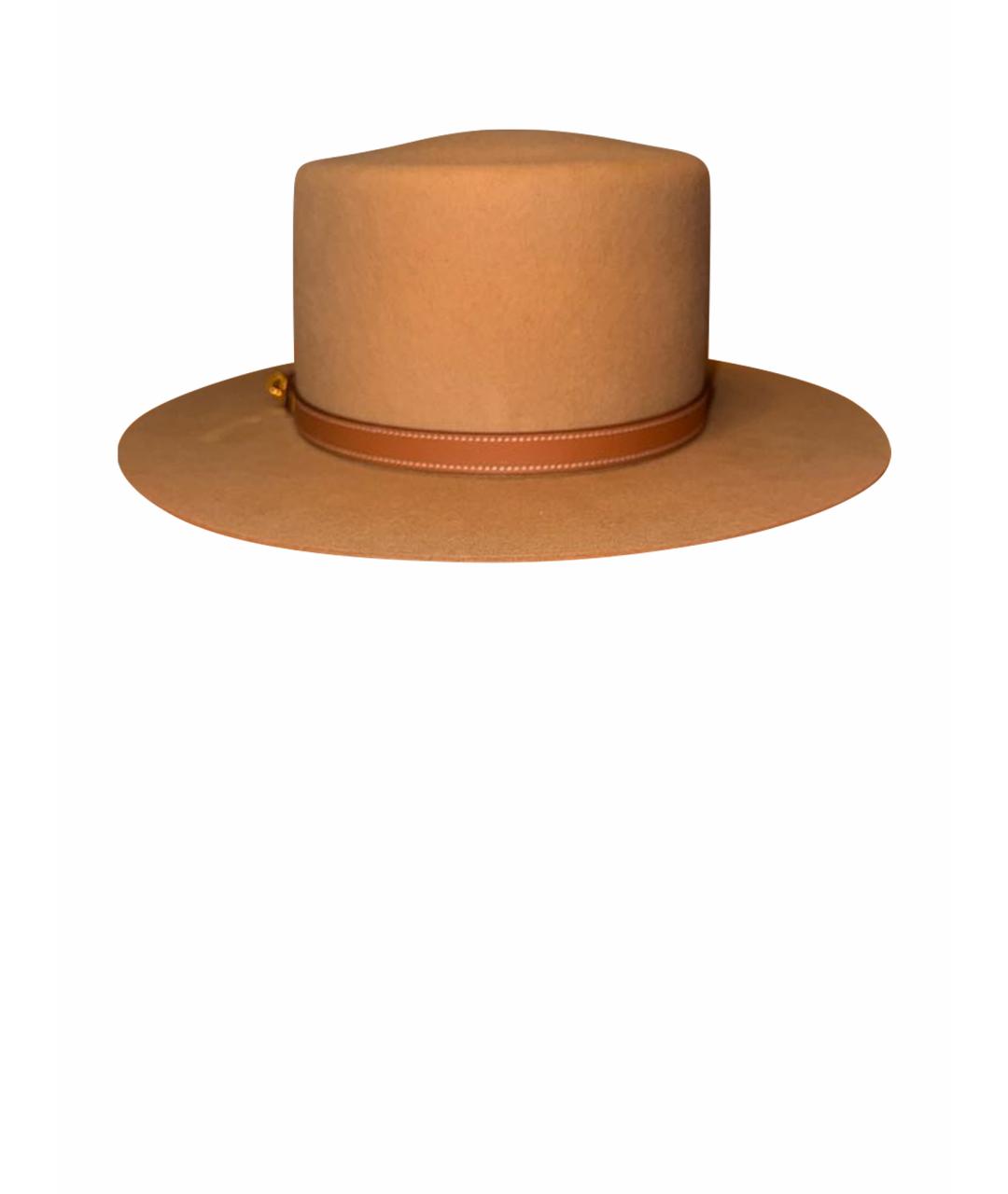 HERMES Бежевая шерстяная шляпа, фото 1