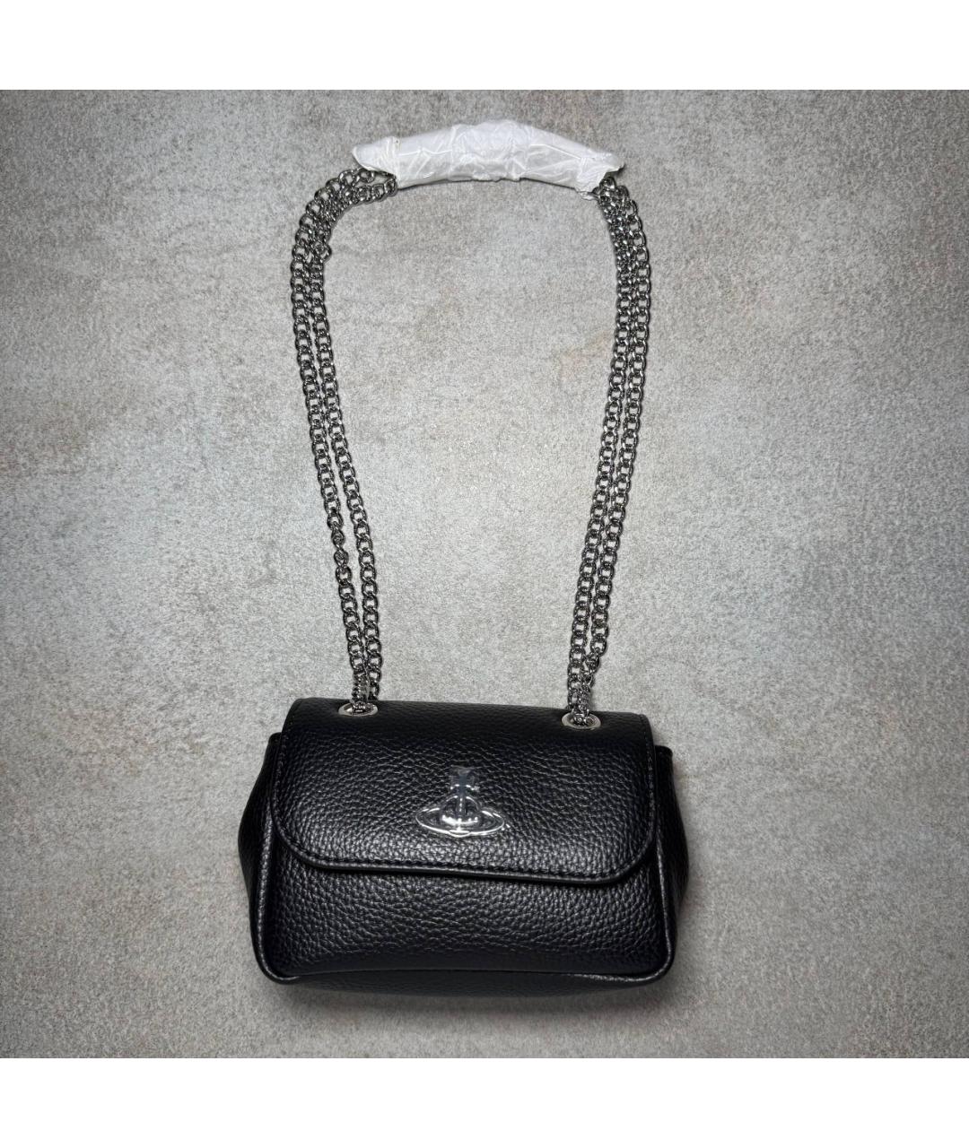 VIVIENNE WESTWOOD Черная сумка через плечо, фото 8
