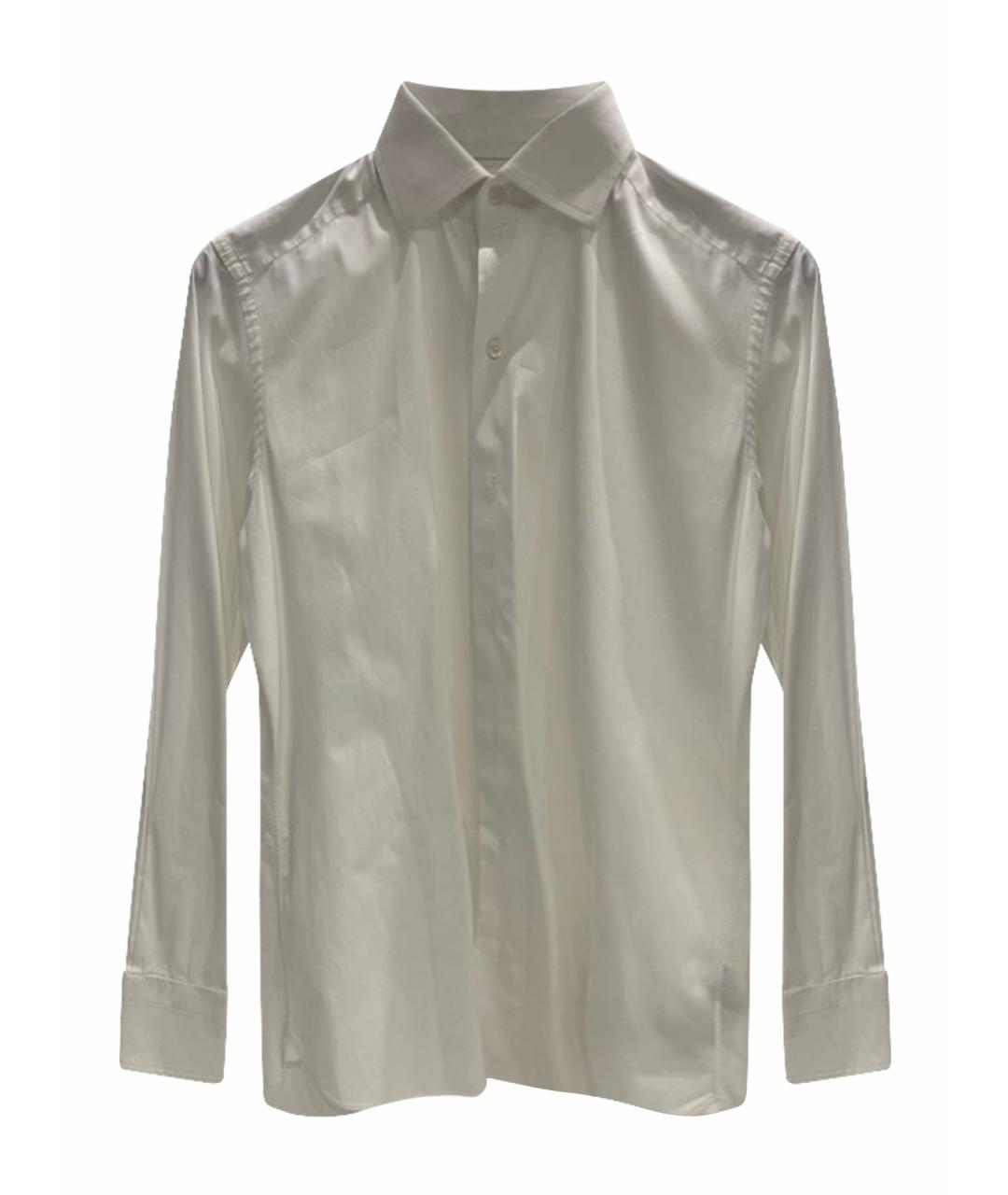 TOM FORD Белая хлопковая классическая рубашка, фото 1