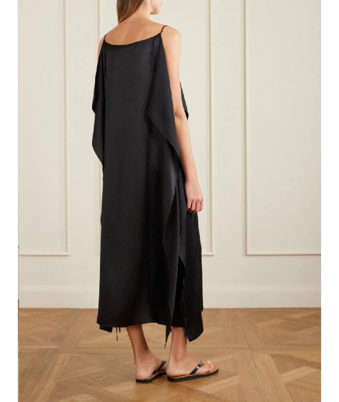 THE ROW Черное шелковое вечернее платье, фото 4