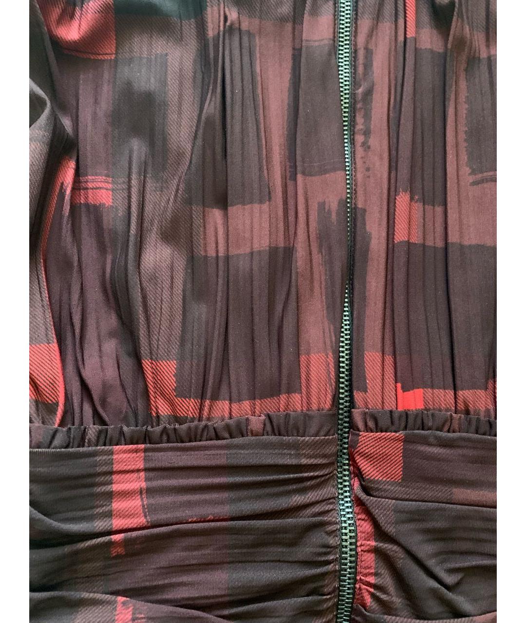 BURBERRY Бордовое шелковое повседневное платье, фото 4