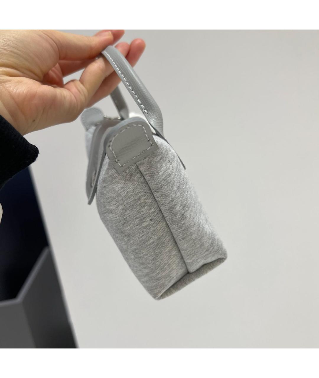 LONGCHAMP Серая сумка с короткими ручками, фото 8