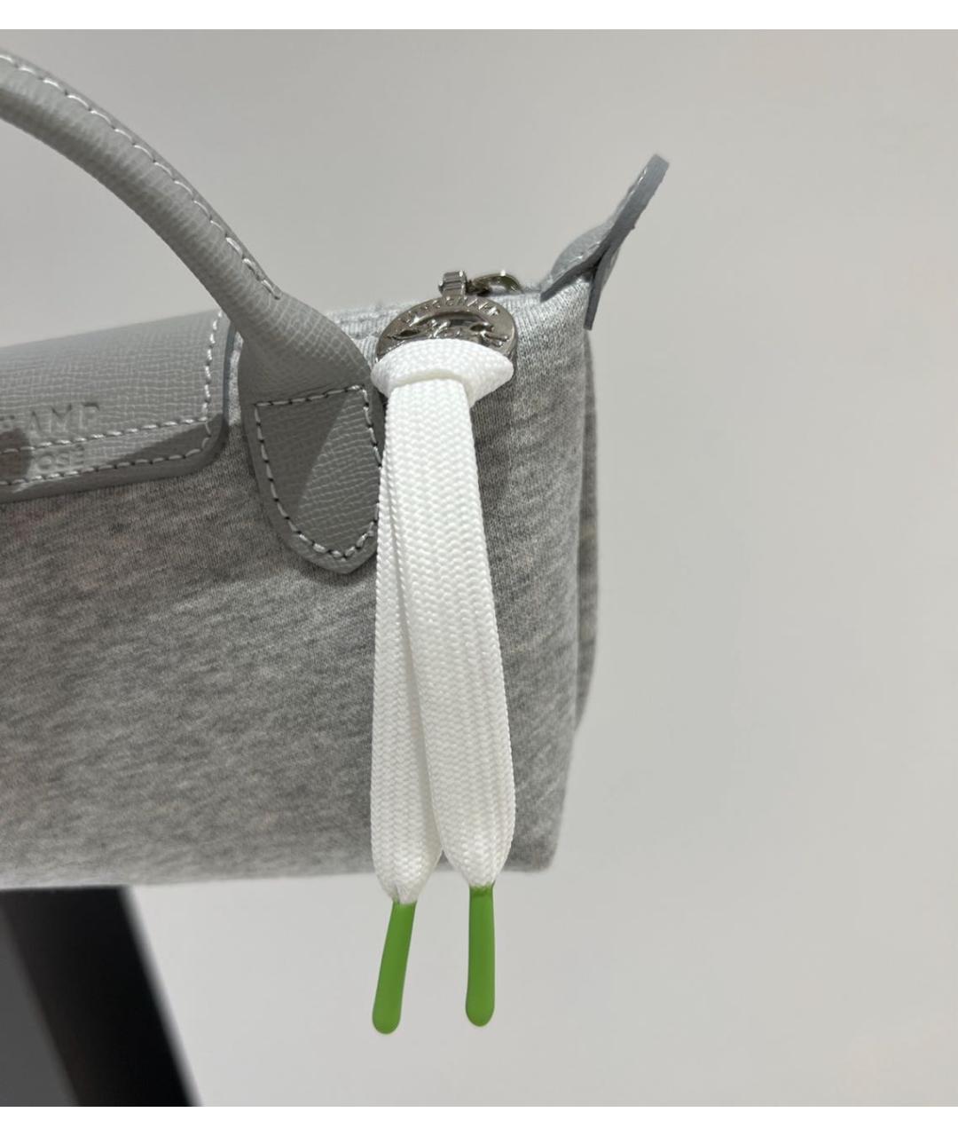LONGCHAMP Серая сумка с короткими ручками, фото 7
