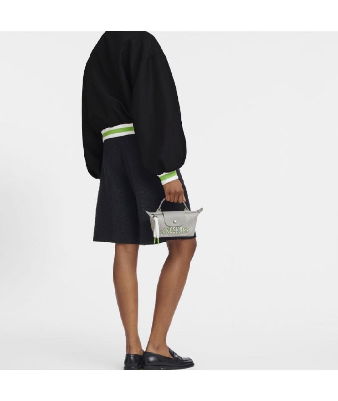 LONGCHAMP Серая сумка с короткими ручками, фото 4