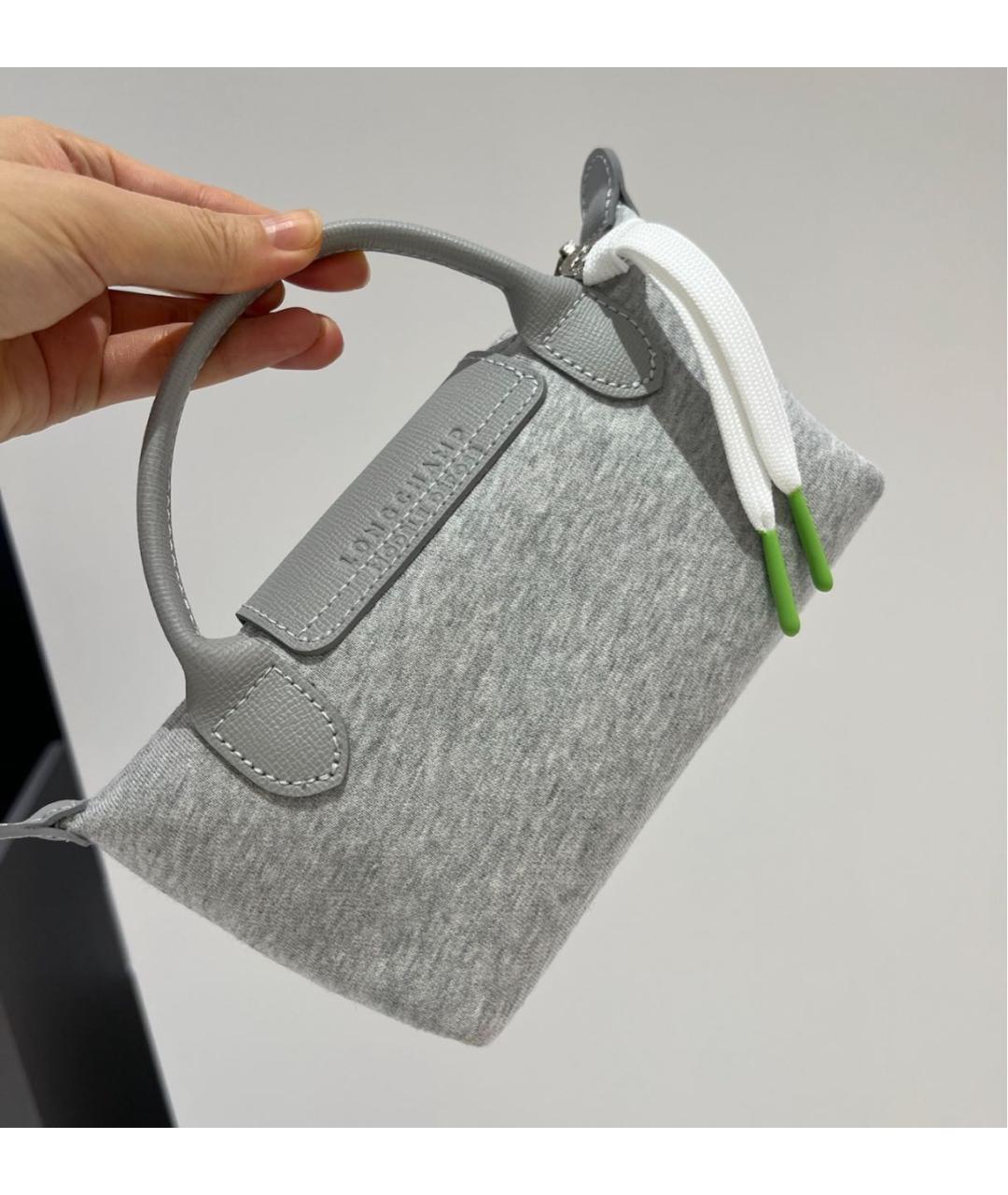 LONGCHAMP Серая сумка с короткими ручками, фото 6