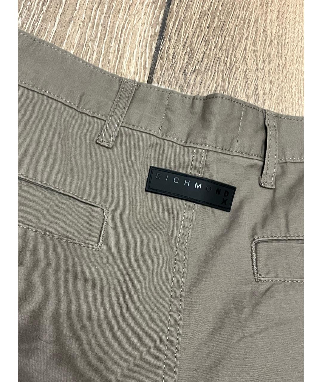 JOHN RICHMOND Хаки хлопковые шорты, фото 3