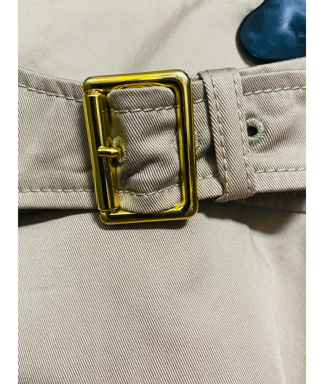 ESCADA Бежевый хлопко-эластановый костюм с юбками, фото 6