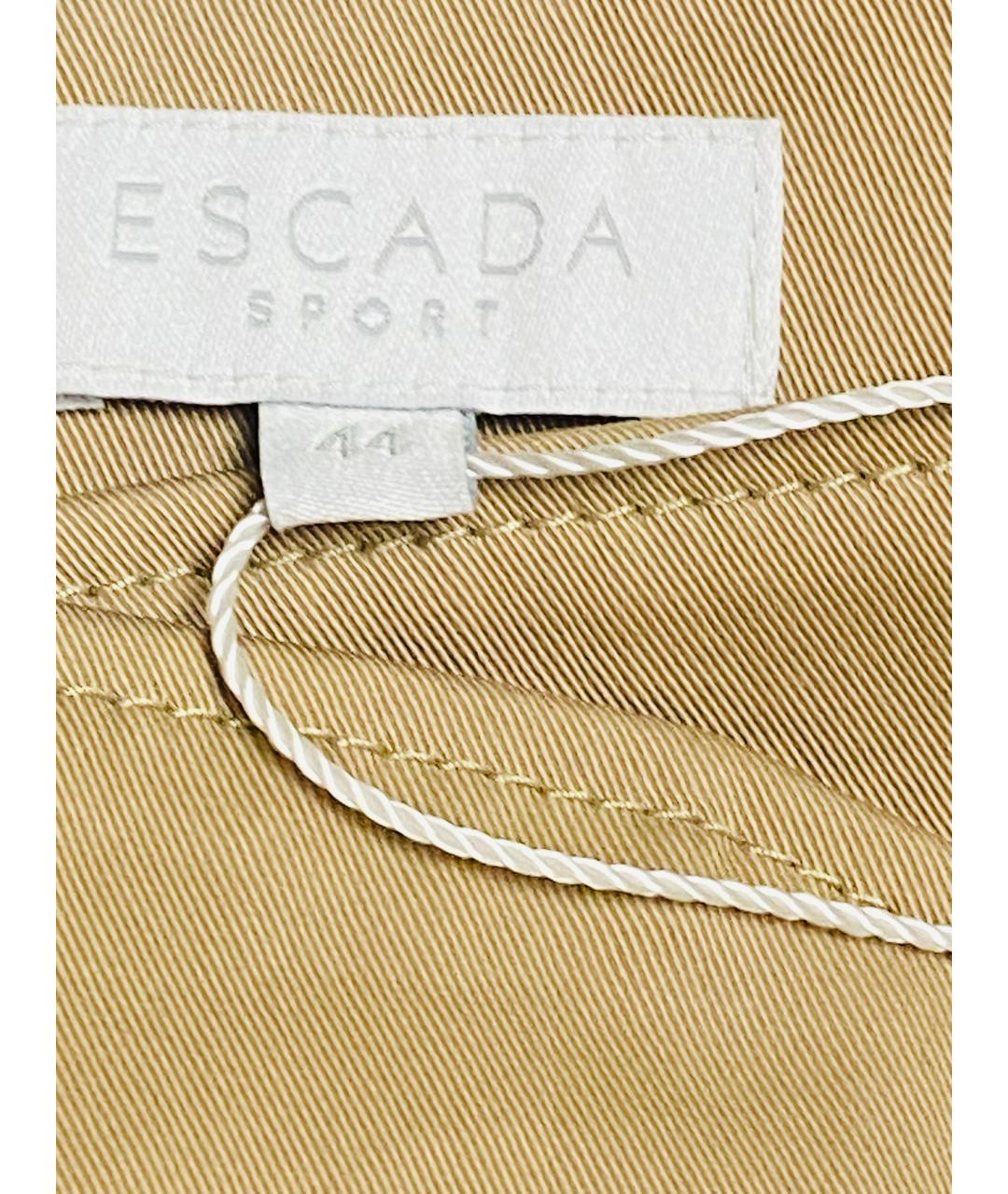 ESCADA Бежевый хлопко-эластановый костюм с юбками, фото 3