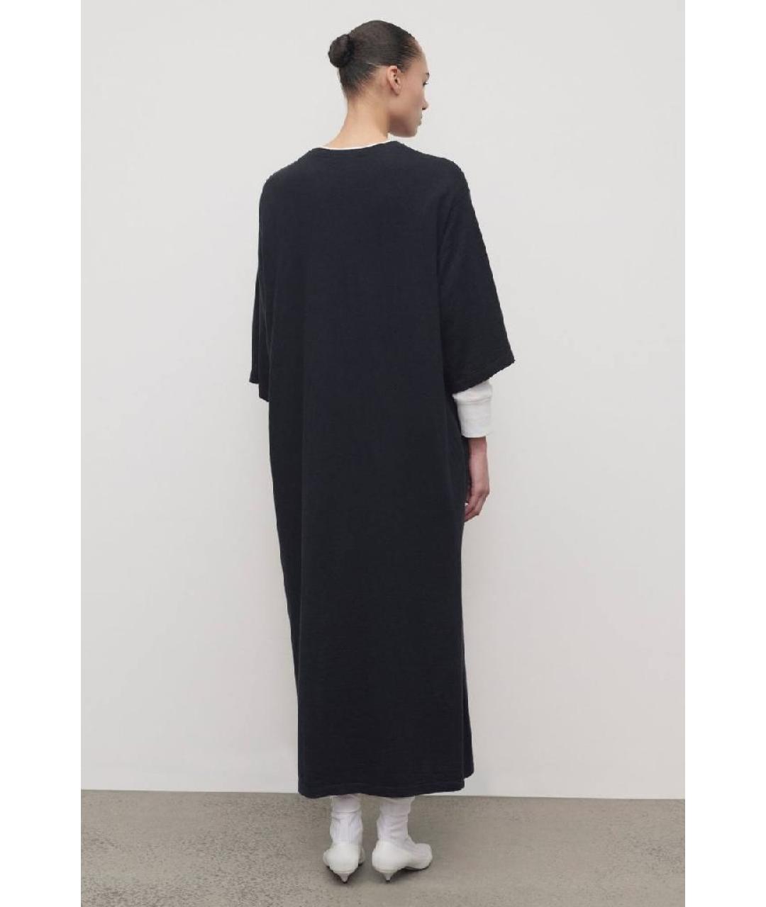 THE ROW Черное хлопковое повседневное платье, фото 4