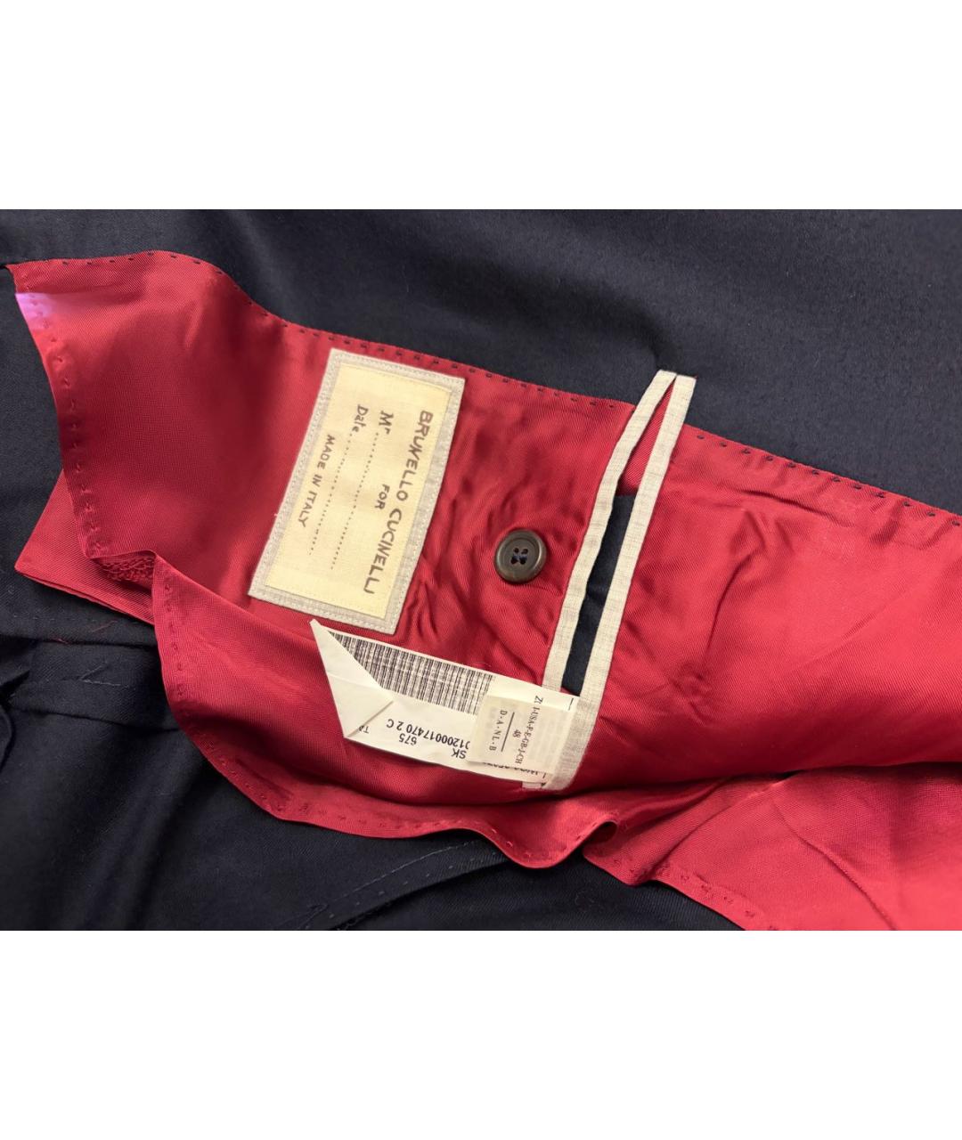 BRUNELLO CUCINELLI Темно-синий шерстяной пиджак, фото 2