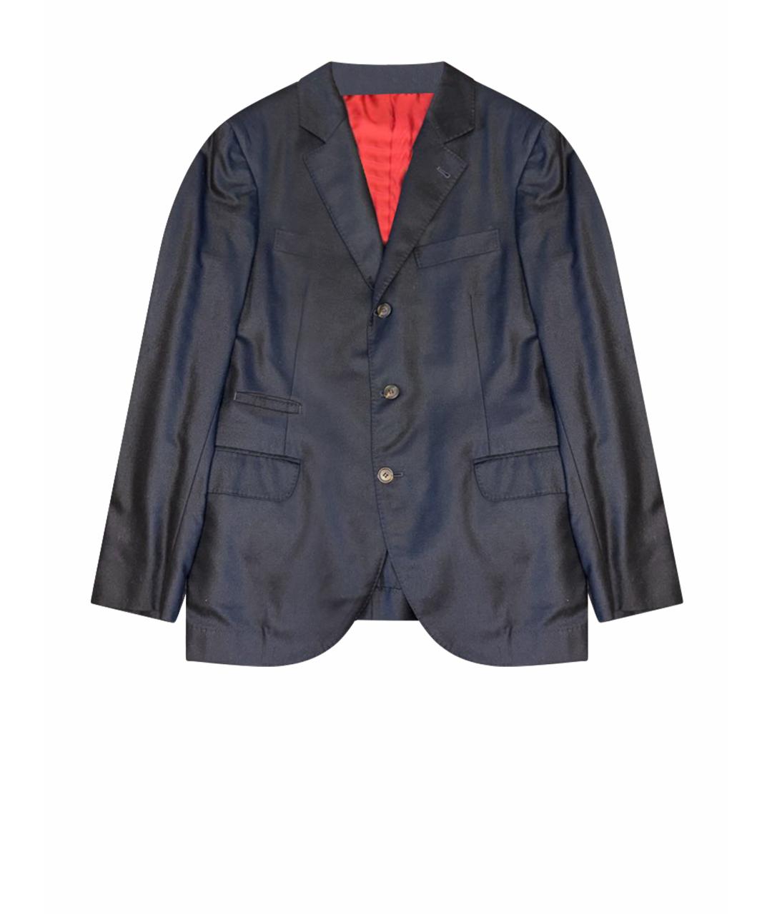 BRUNELLO CUCINELLI Темно-синий шерстяной пиджак, фото 1