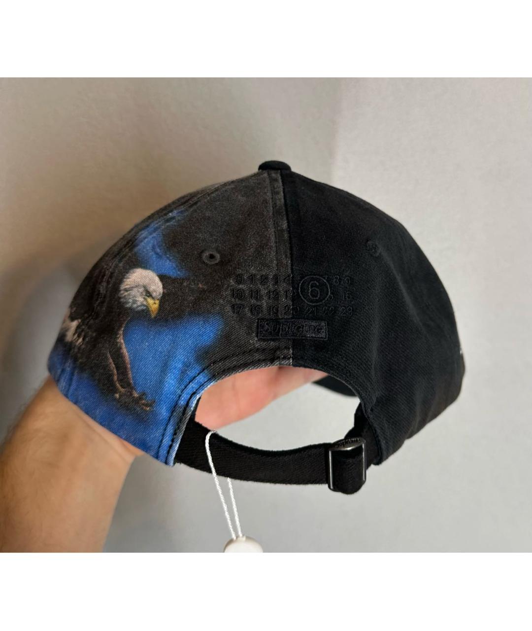 SUPREME Черная хлопковая кепка/бейсболка, фото 4