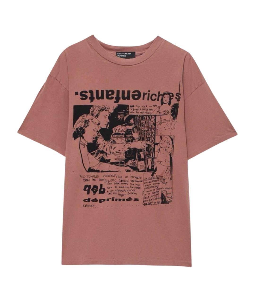 Enfants Riches Déprimés Коричневая хлопковая футболка, фото 1