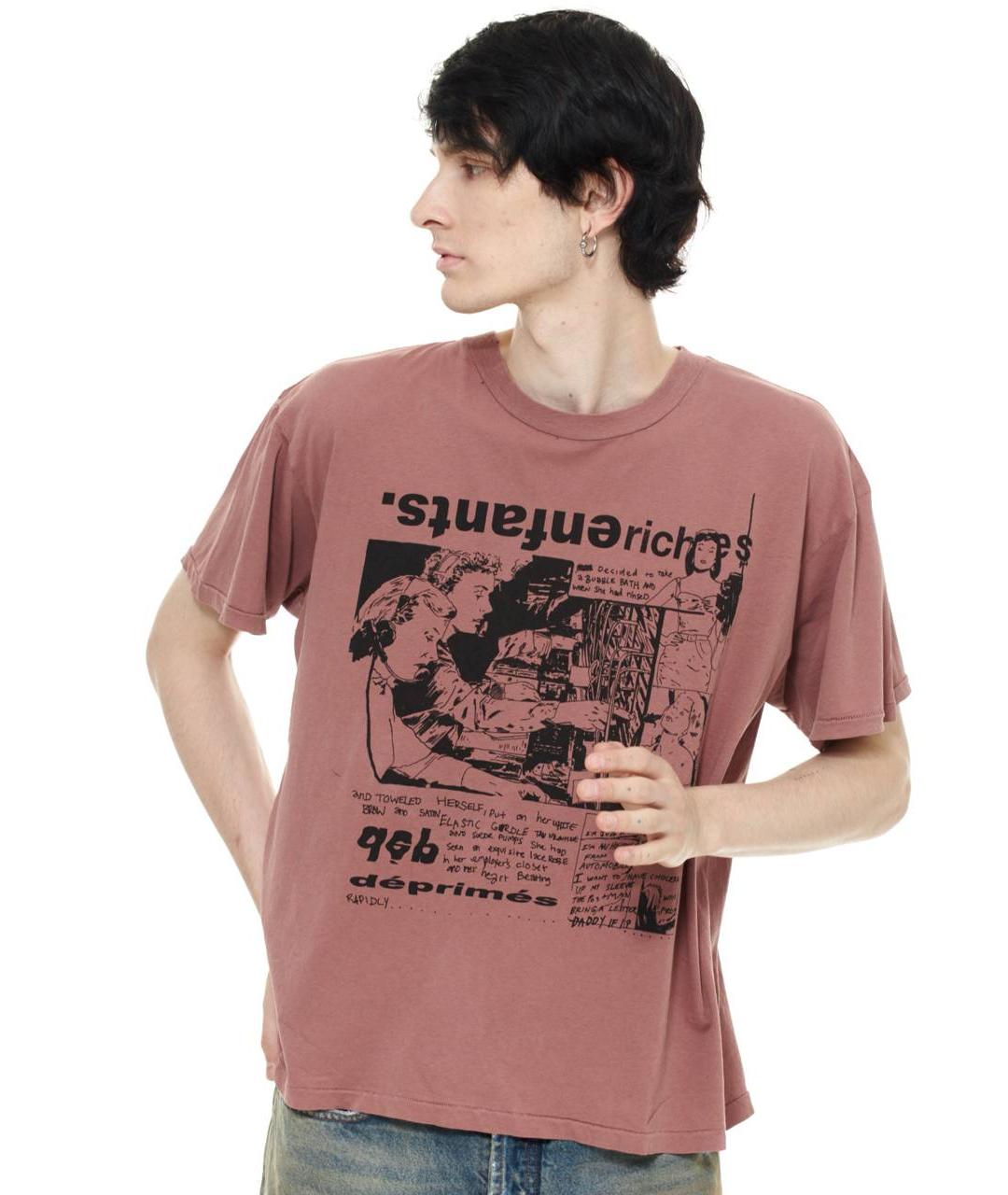 Enfants Riches Déprimés Коричневая хлопковая футболка, фото 3