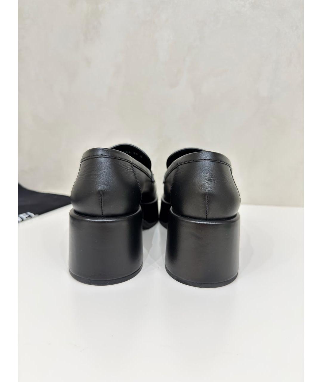 CHANEL Черные кожаные лоферы, фото 4