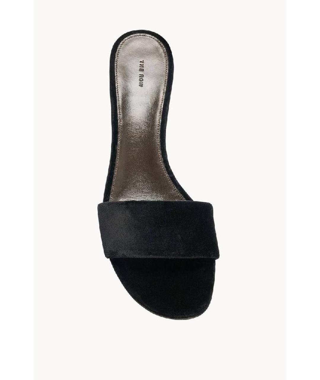 THE ROW Черные замшевые мюли, фото 4
