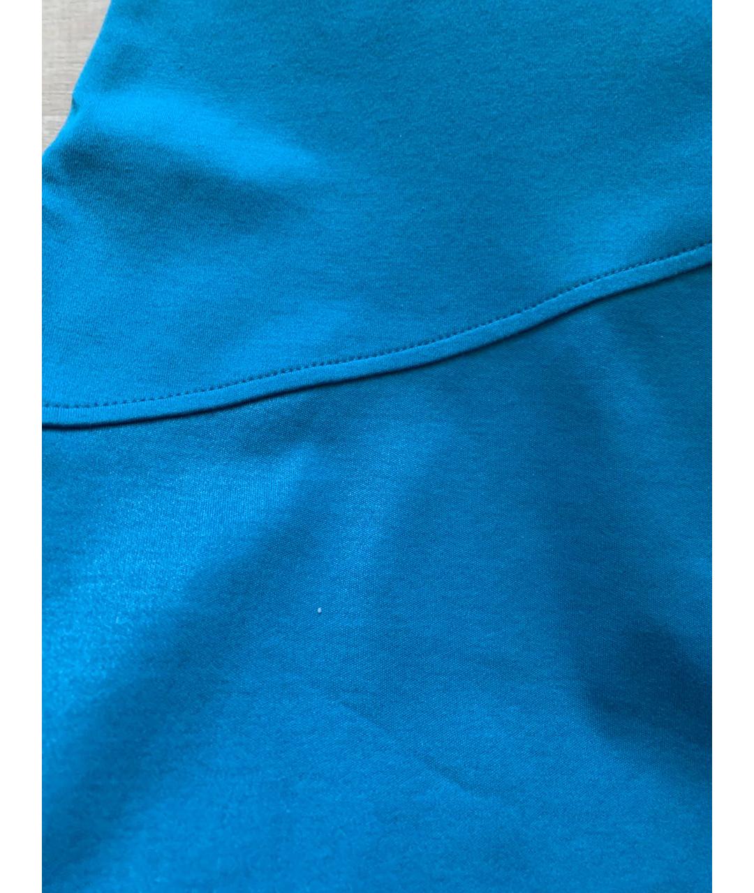 LOUIS VUITTON Бирюзовое хлопко-эластановое повседневное платье, фото 5