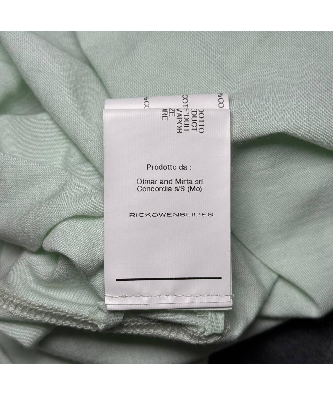 RICK OWENS Бирюзовая вискозная майка, фото 3