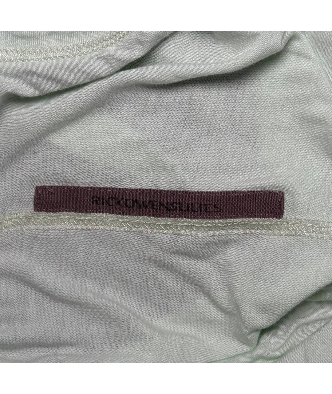 RICK OWENS Бирюзовая вискозная майка, фото 5