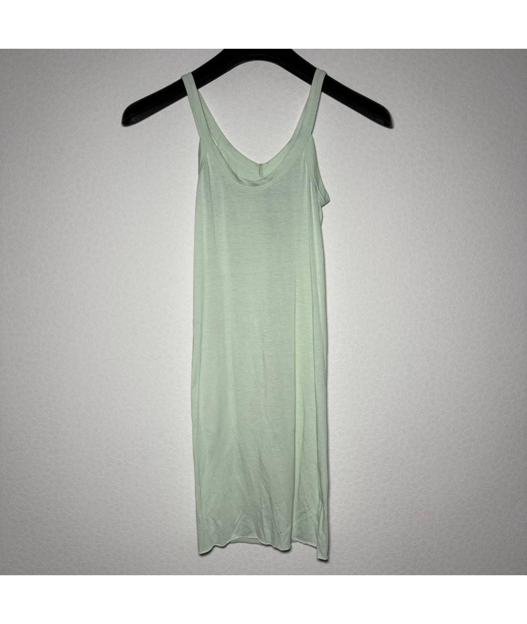 RICK OWENS Бирюзовая вискозная майка, фото 6