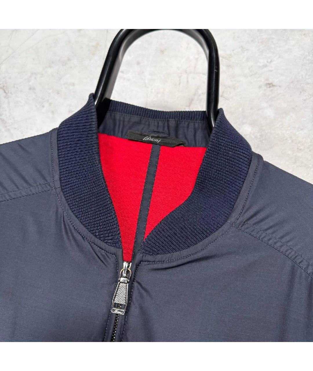 BRIONI Темно-синяя шелковая куртка, фото 5