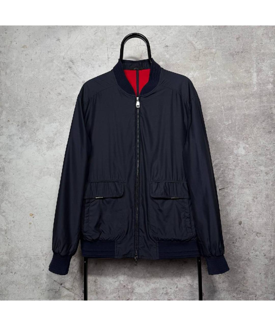 BRIONI Темно-синяя шелковая куртка, фото 10