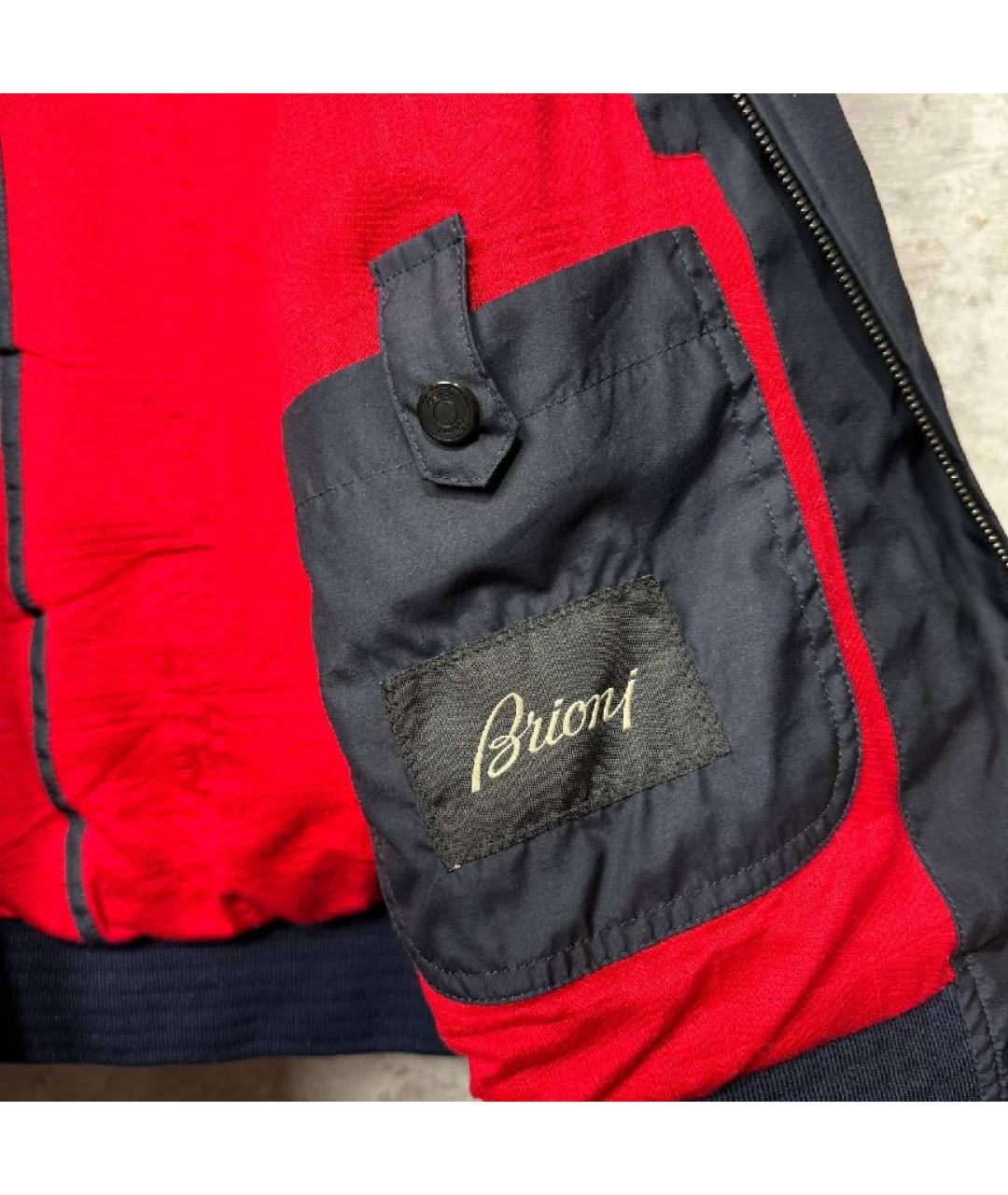BRIONI Темно-синяя шелковая куртка, фото 9