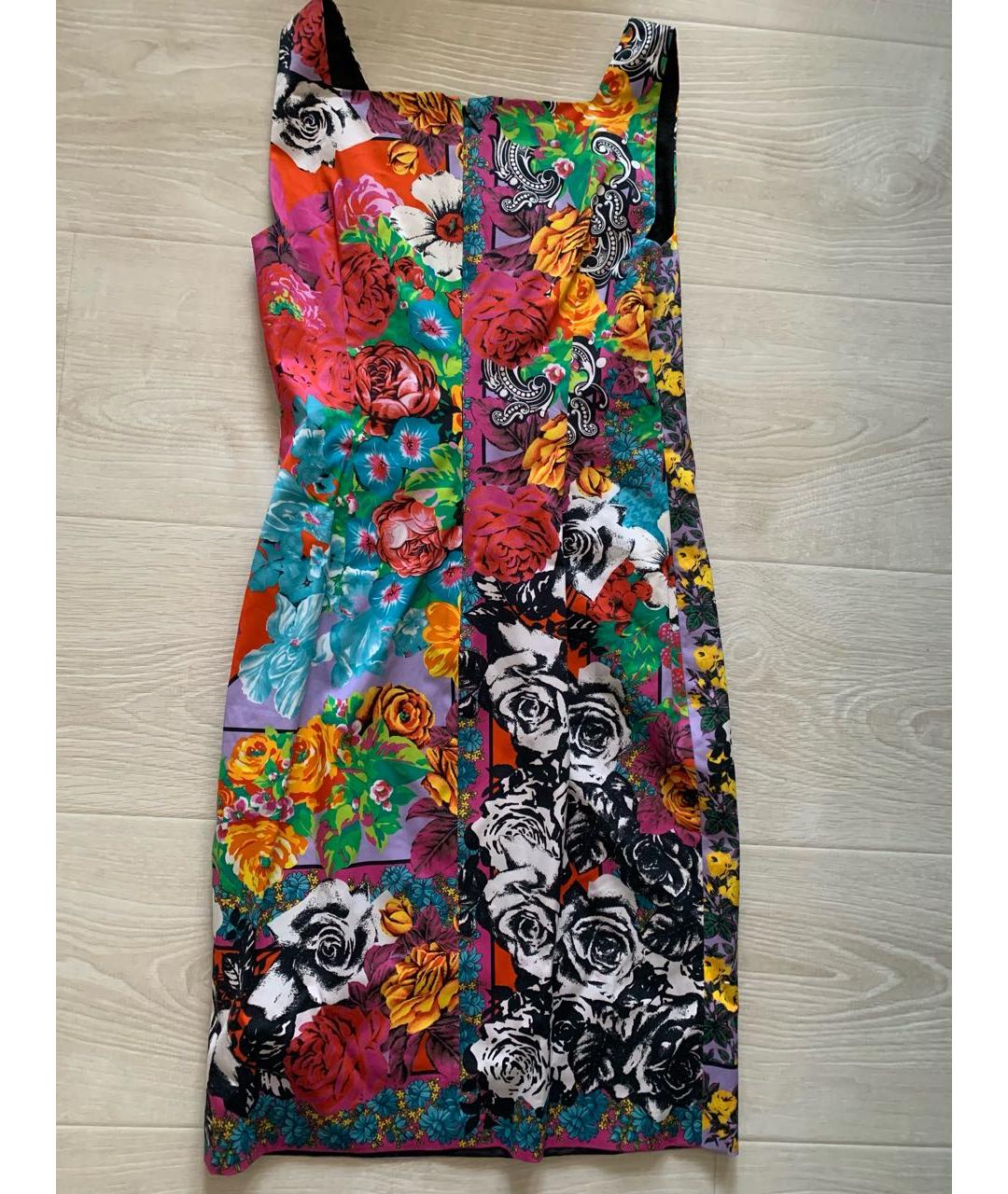 VERSACE Мульти хлопковое повседневное платье, фото 2