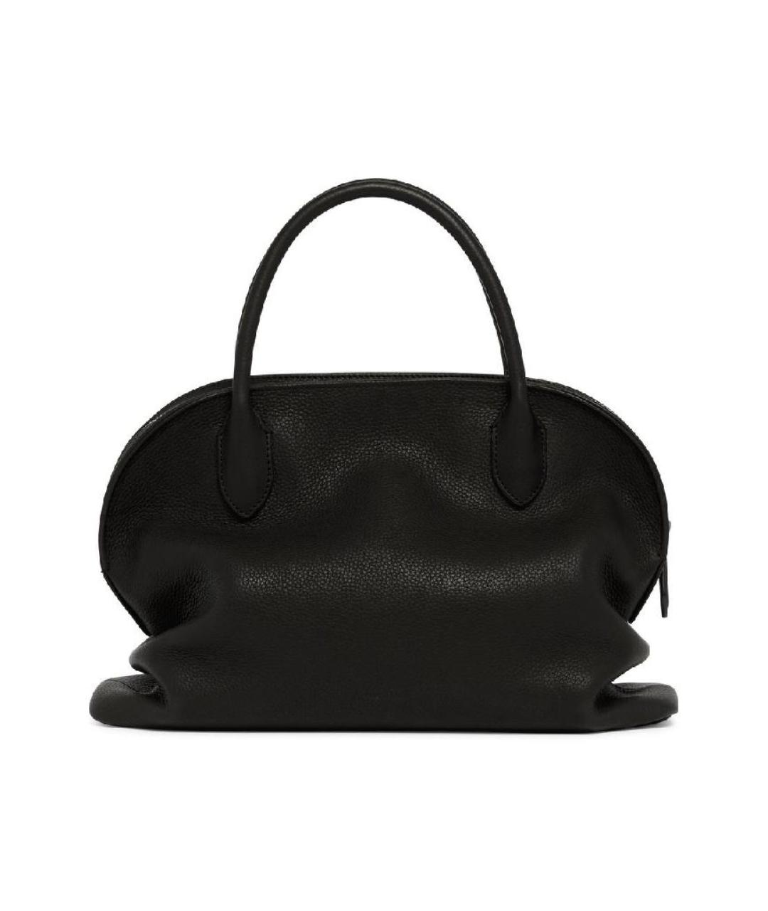 THE ROW Черная кожаная сумка с короткими ручками, фото 1