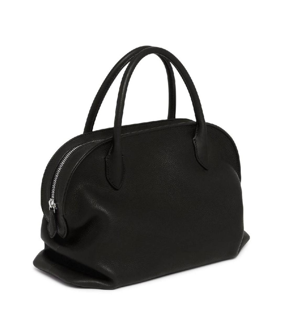 THE ROW Черная кожаная сумка с короткими ручками, фото 2