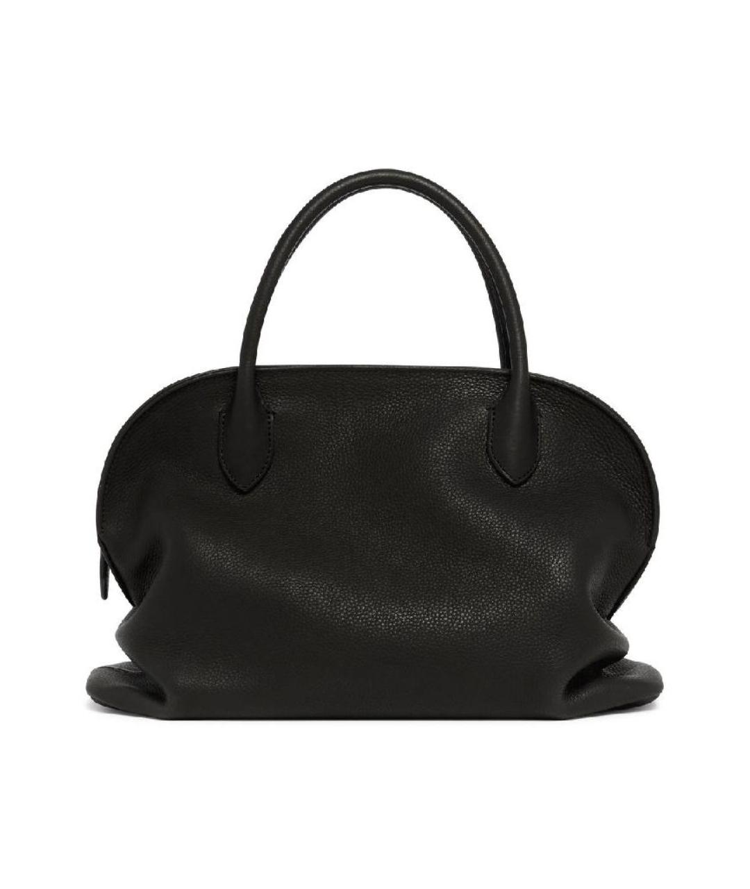 THE ROW Черная кожаная сумка с короткими ручками, фото 3