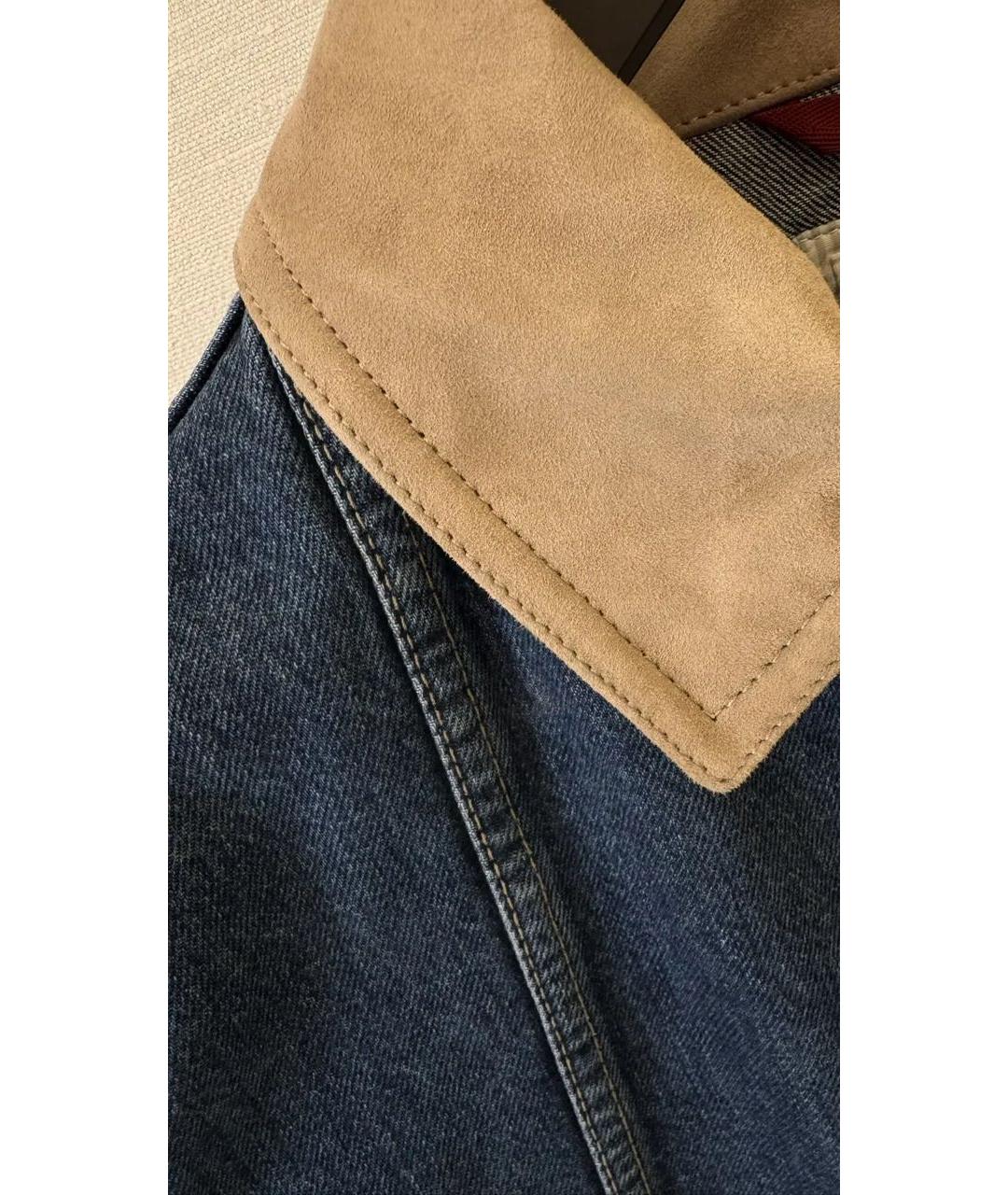 BRUNELLO CUCINELLI Синяя деним куртка, фото 5