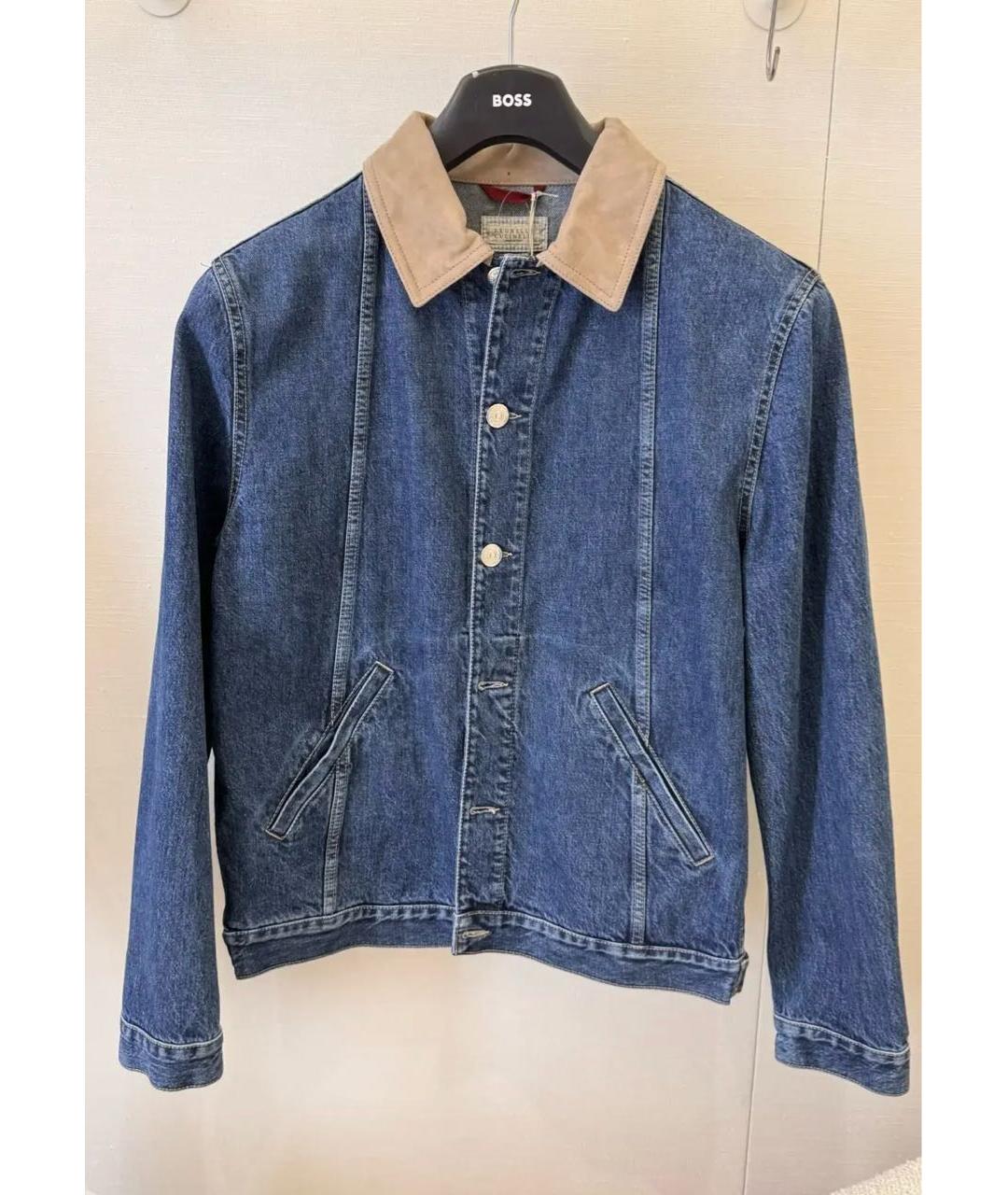 BRUNELLO CUCINELLI Синяя деним куртка, фото 2