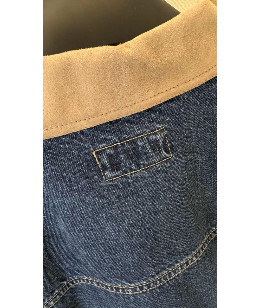 BRUNELLO CUCINELLI Синяя деним куртка, фото 6