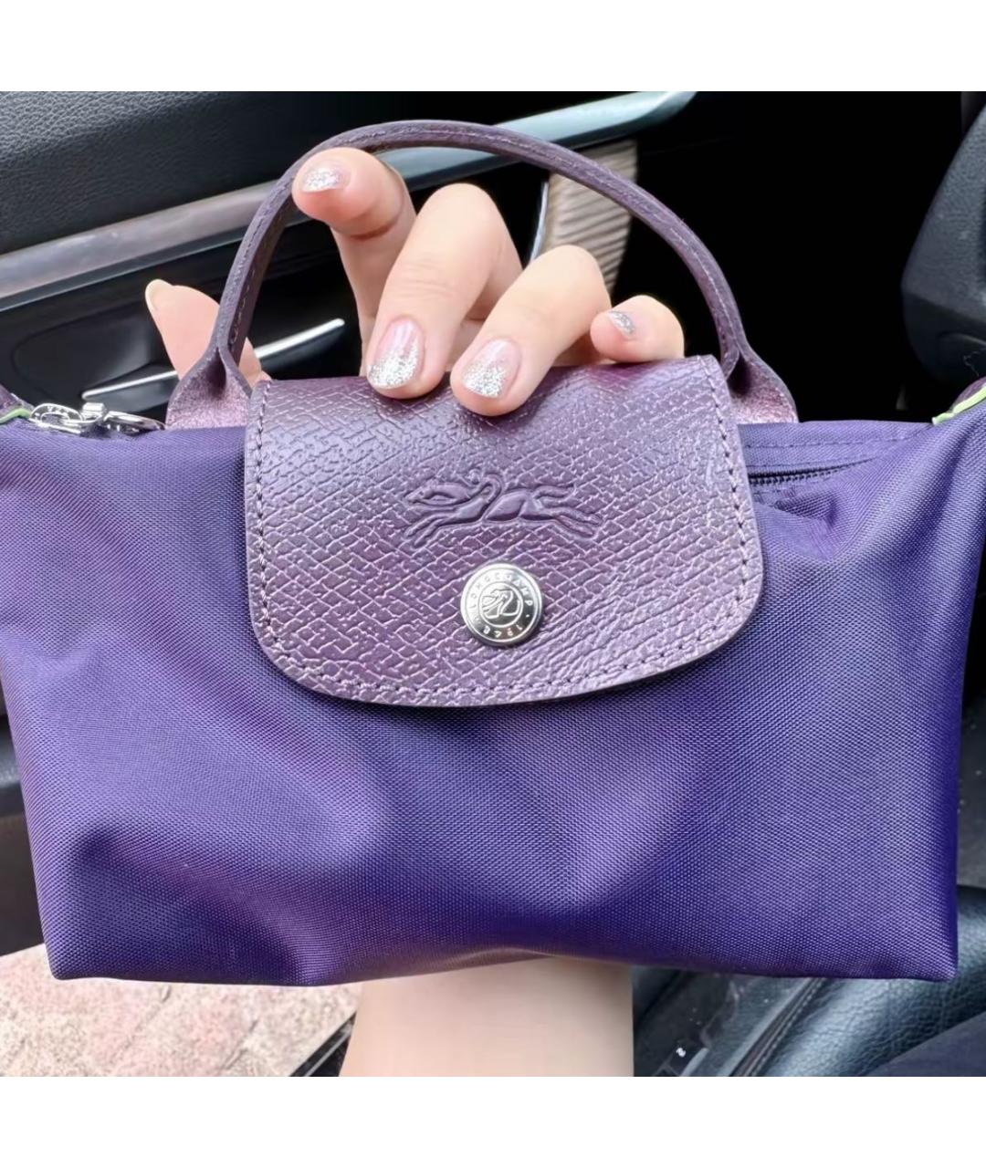 LONGCHAMP Фиолетовая сумка с короткими ручками, фото 4