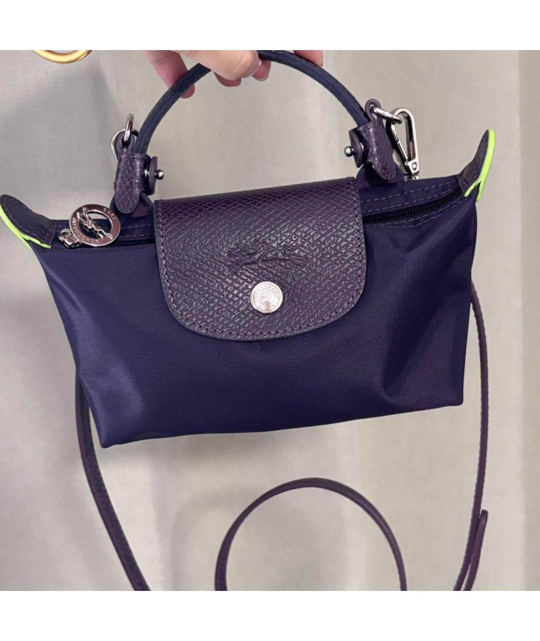 LONGCHAMP Фиолетовая сумка с короткими ручками, фото 6