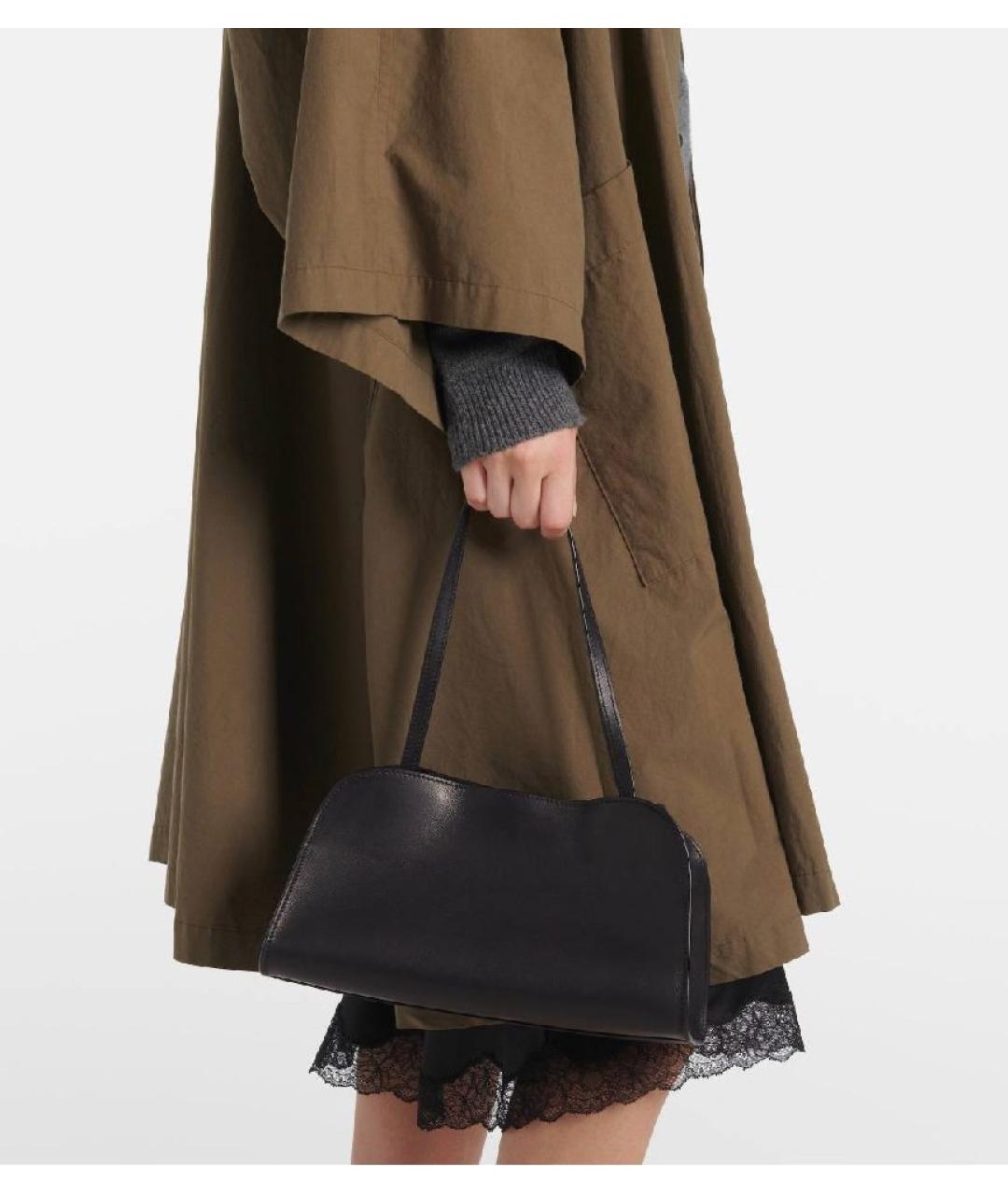 THE ROW Черная кожаная сумка с короткими ручками, фото 2