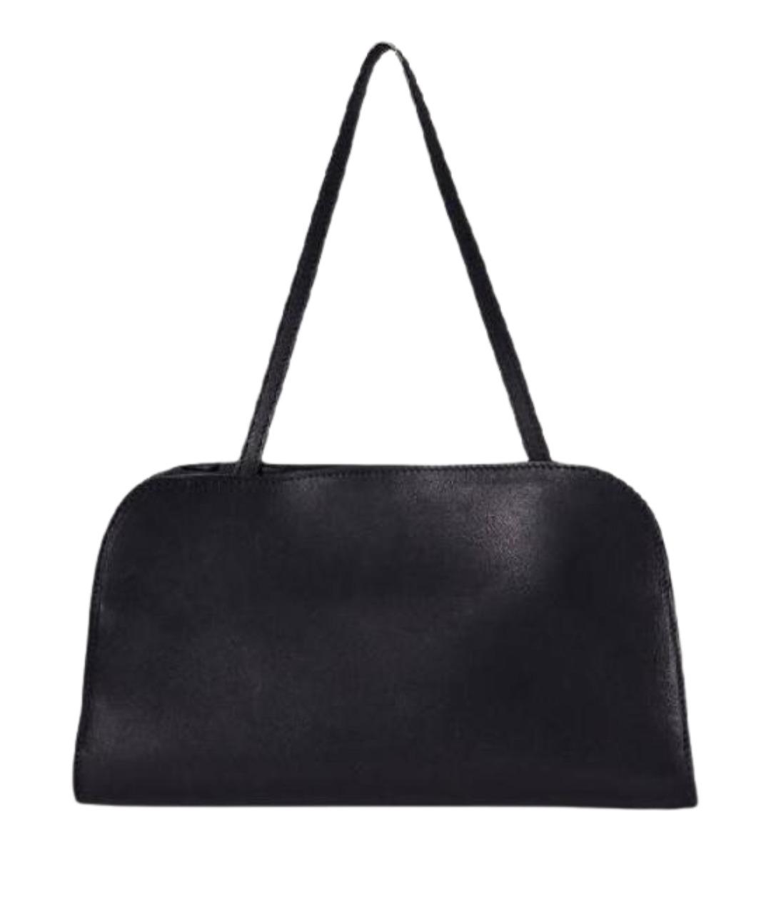 THE ROW Черная кожаная сумка с короткими ручками, фото 1