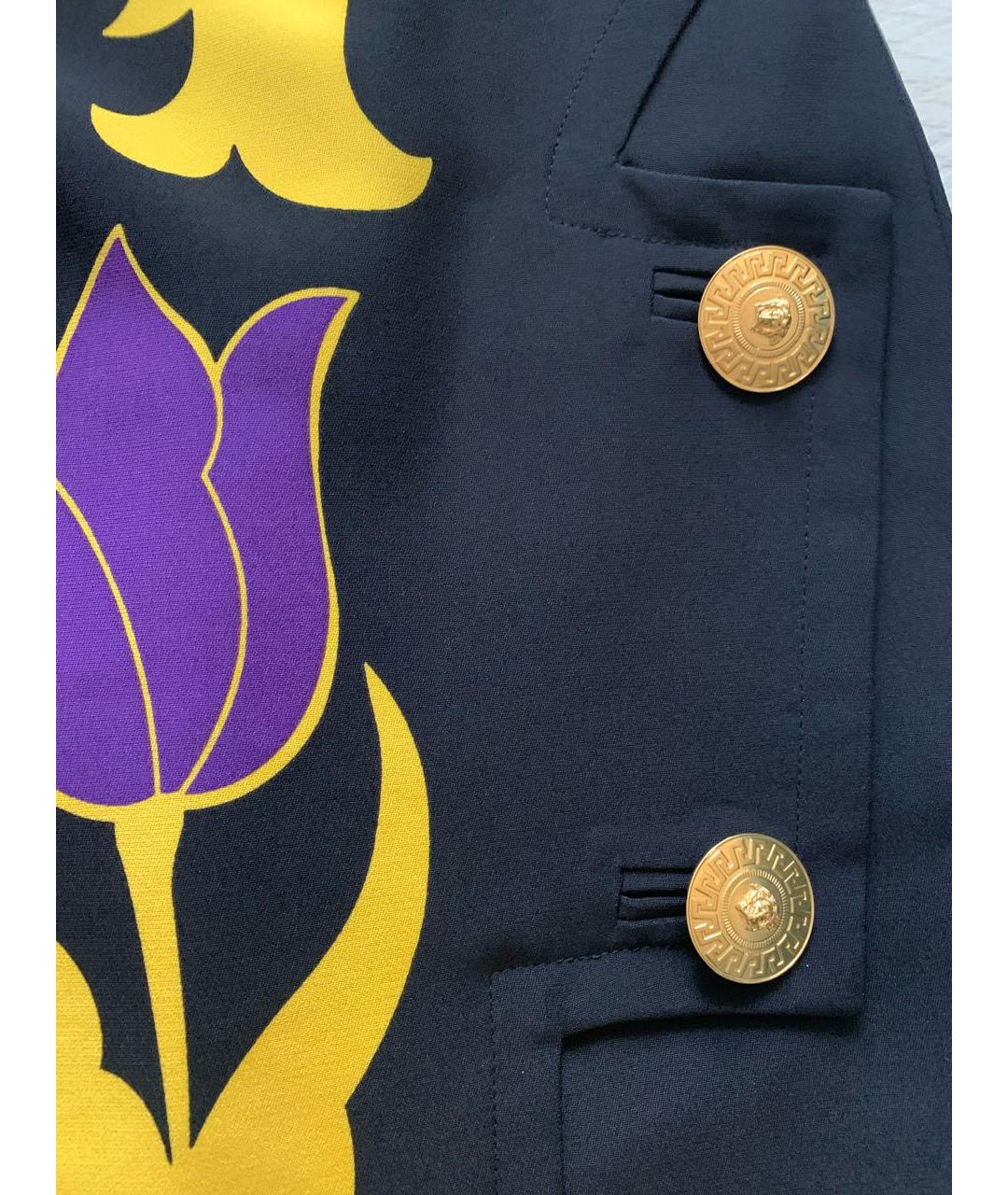 VERSACE Черное шелковое повседневное платье, фото 4