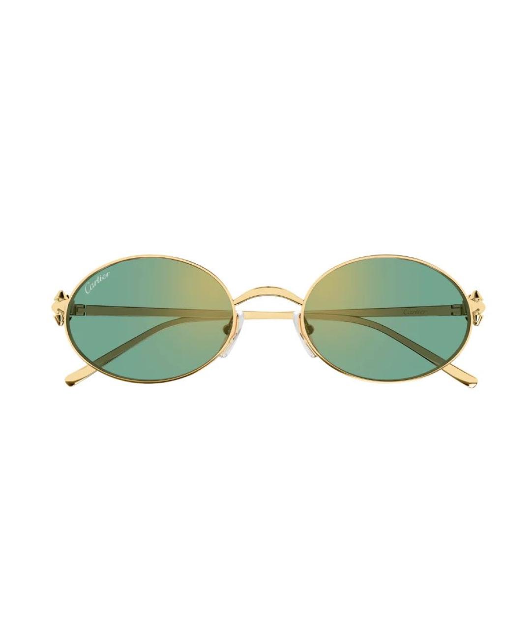 CARTIER Золотые металлические солнцезащитные очки, фото 2