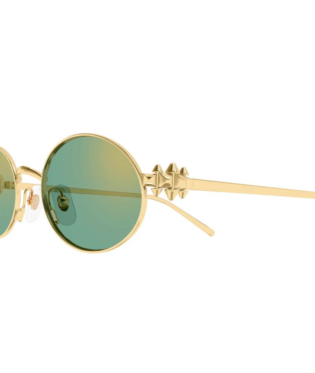 CARTIER Золотые металлические солнцезащитные очки, фото 3