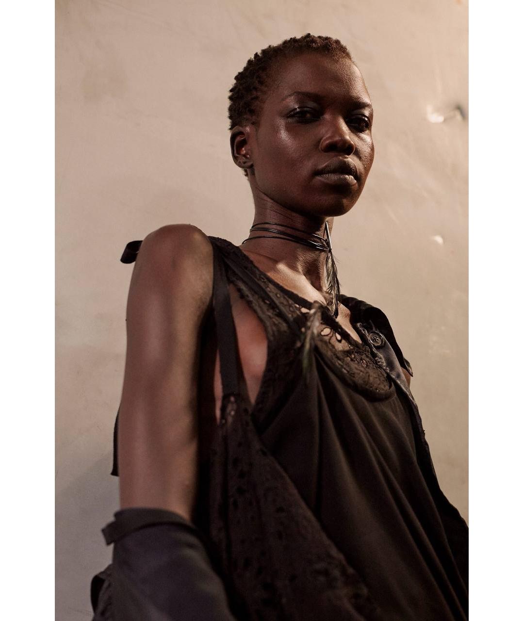 ANN DEMEULEMEESTER Черная шелковая блузы, фото 2