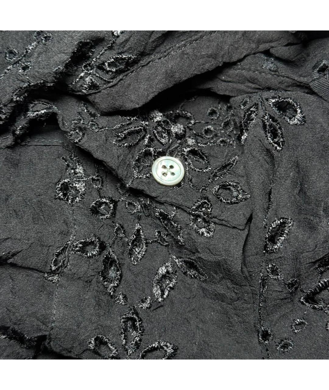 ANN DEMEULEMEESTER Черная шелковая блузы, фото 5