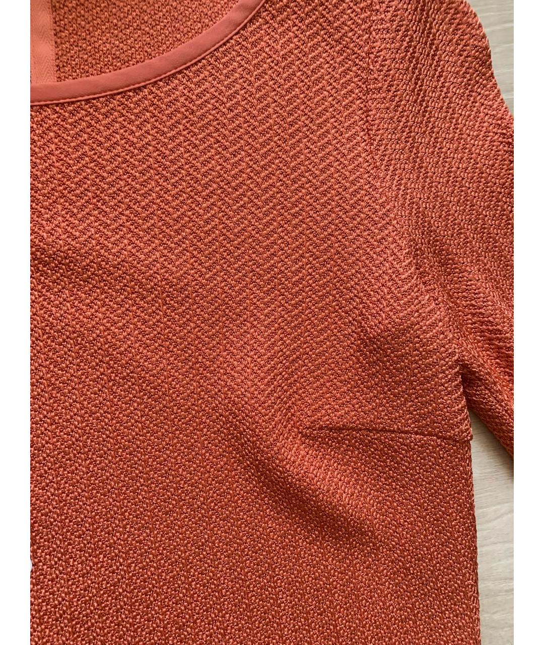 ESCADA Коралловое хлопковое повседневное платье, фото 4