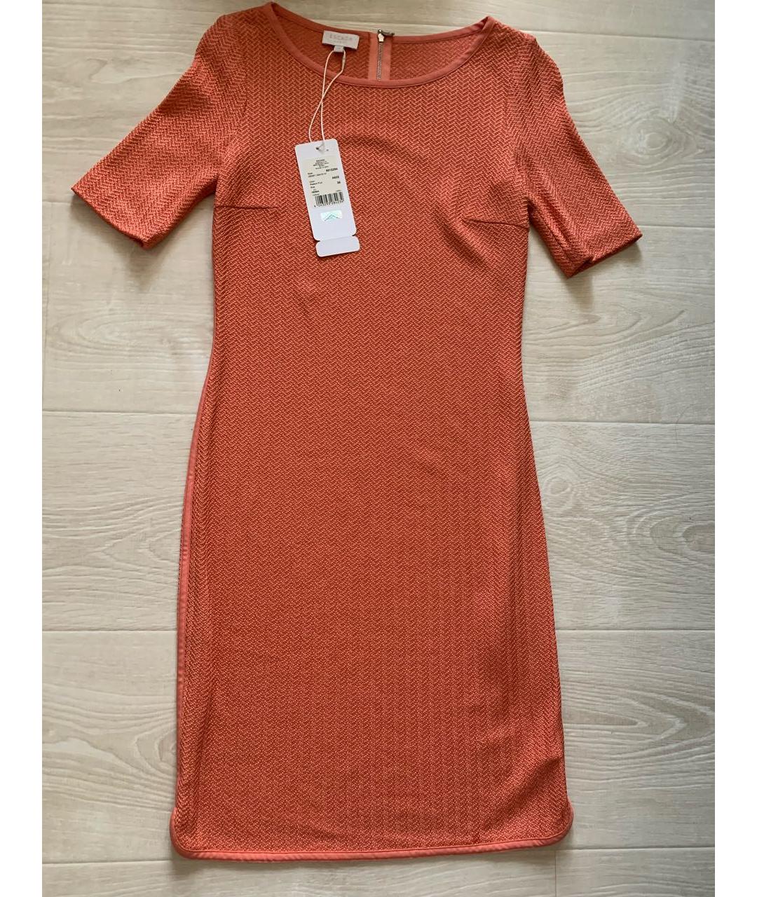 ESCADA Коралловое хлопковое повседневное платье, фото 6