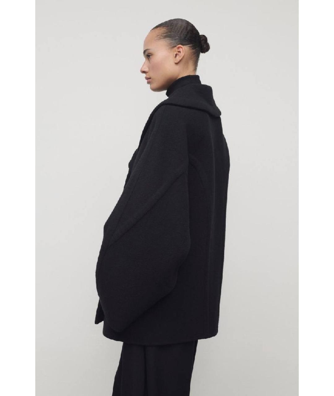 THE ROW Черное шерстяное пальто, фото 5
