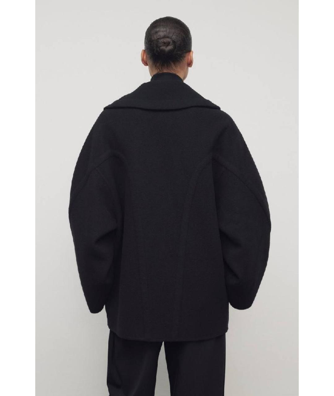 THE ROW Черное шерстяное пальто, фото 2
